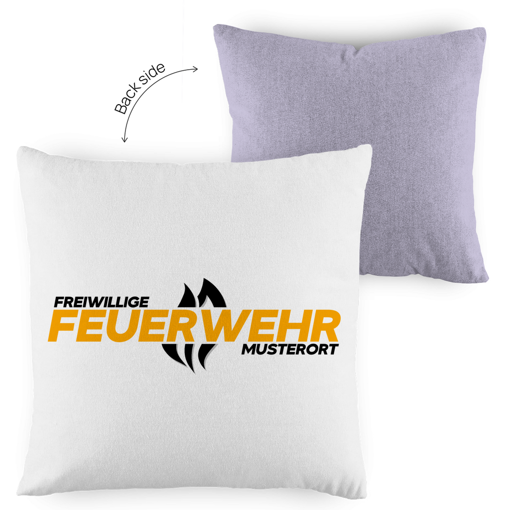 Kopfkissen zweifarbig - Flamme Freiwillige Feuerwehr Gelb [Personalisierbar]
