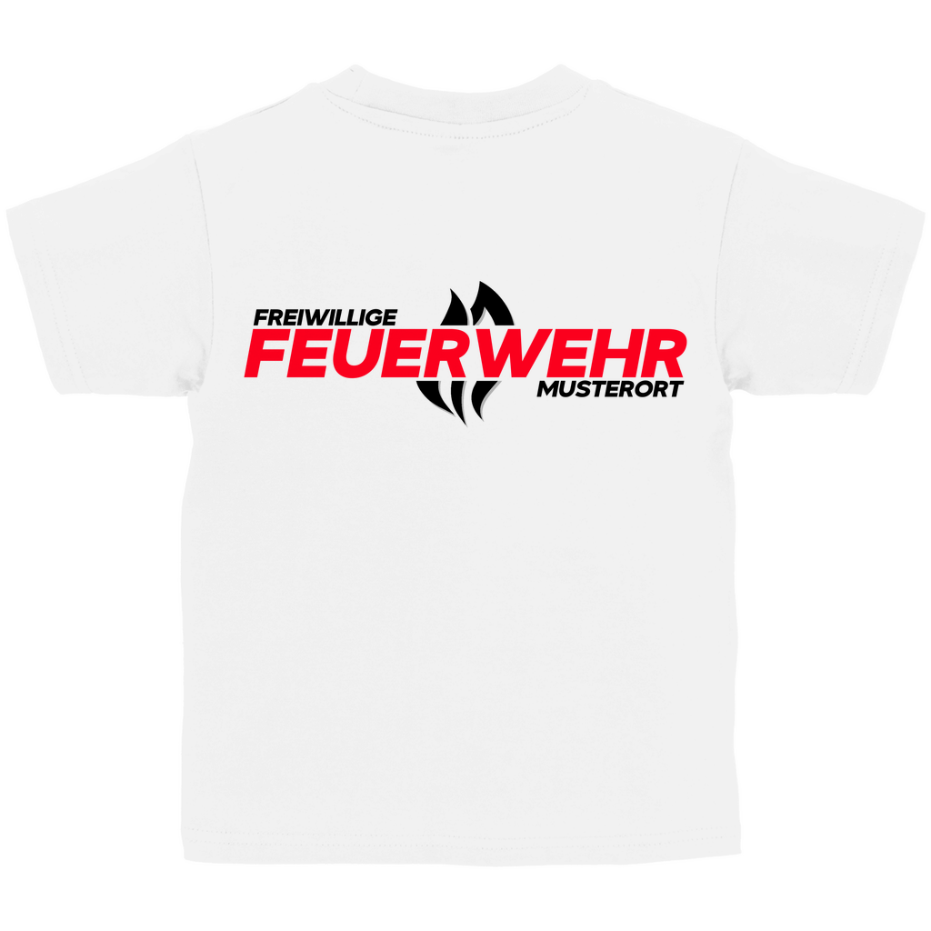 Kinder T-Shirt - Flamme Freiwillige Feuerwehr Rot [Personalisierbar]