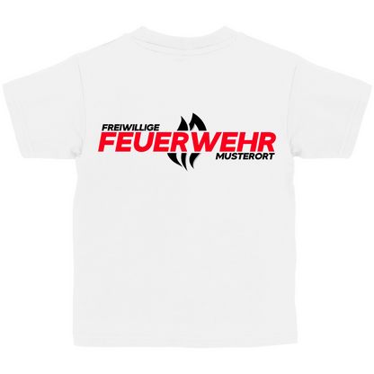Kinder T-Shirt - Flamme Freiwillige Feuerwehr Rot [Personalisierbar]
