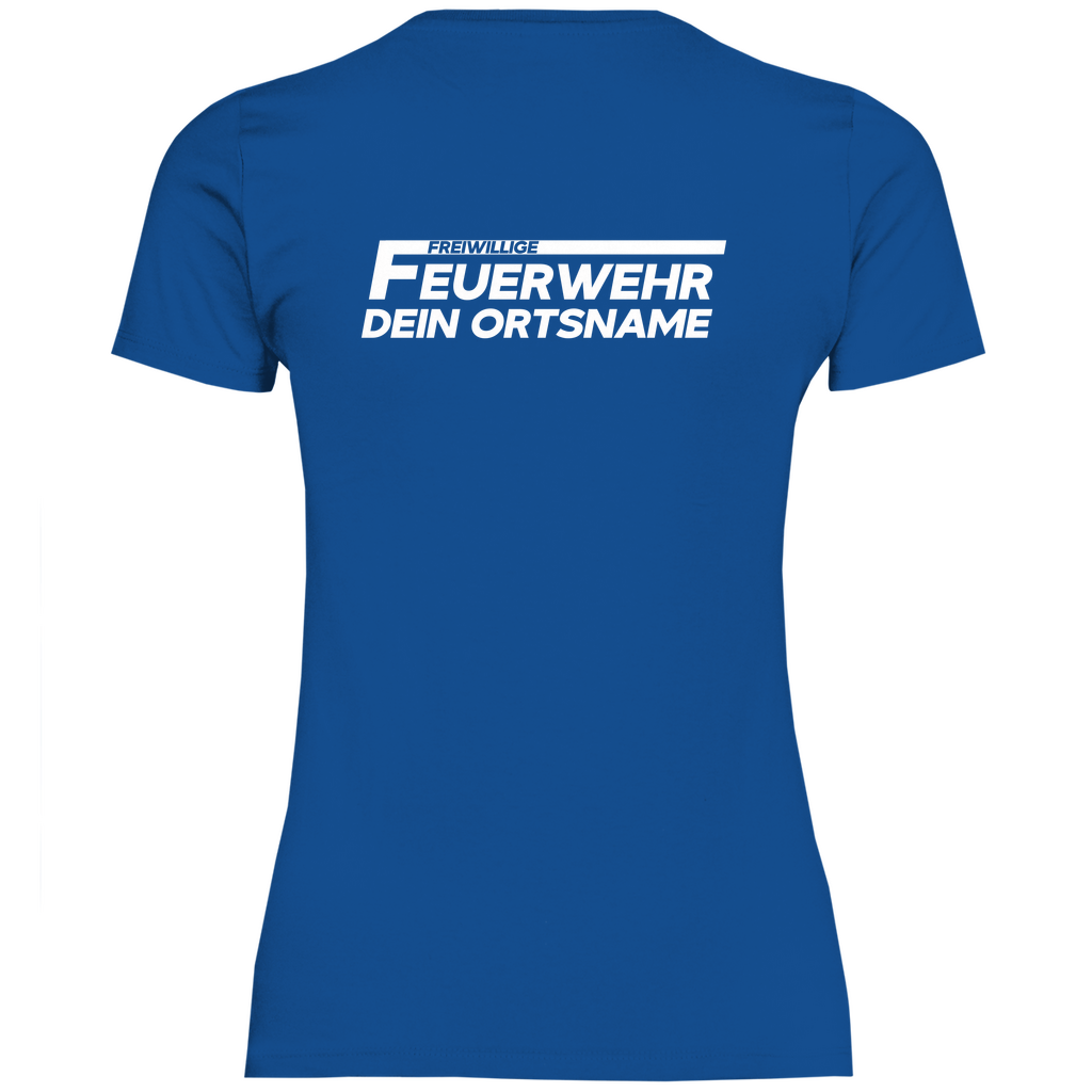 Damen T-Shirt - Freiwillige Feuerwehr Weiß (Personalisierbar)