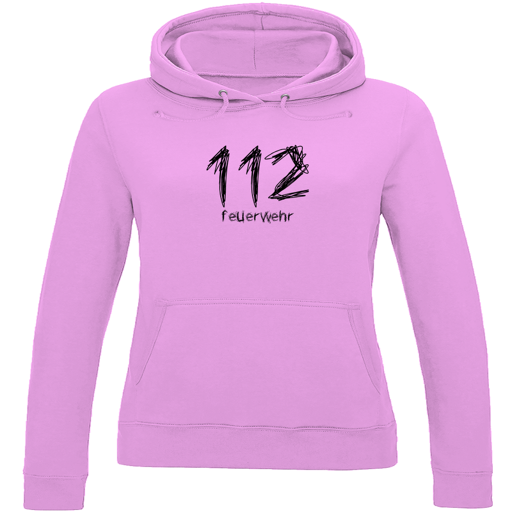 Damen Hoodie - 112 Feuerwehr Gekritzel