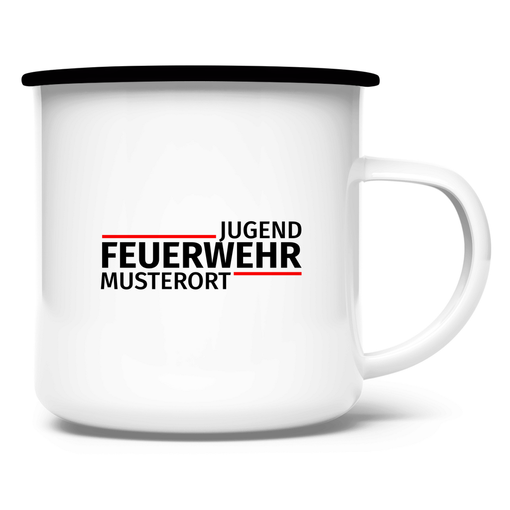 Emaille Tasse - Modern Jugendfeuerwehr [Personalisierbar]
