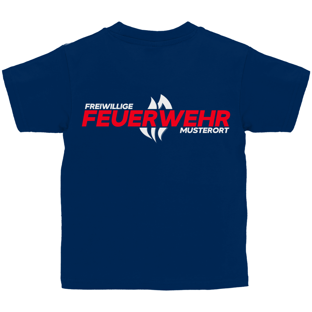Kinder T-Shirt - Flamme Freiwillige Feuerwehr Rot [Personalisierbar]