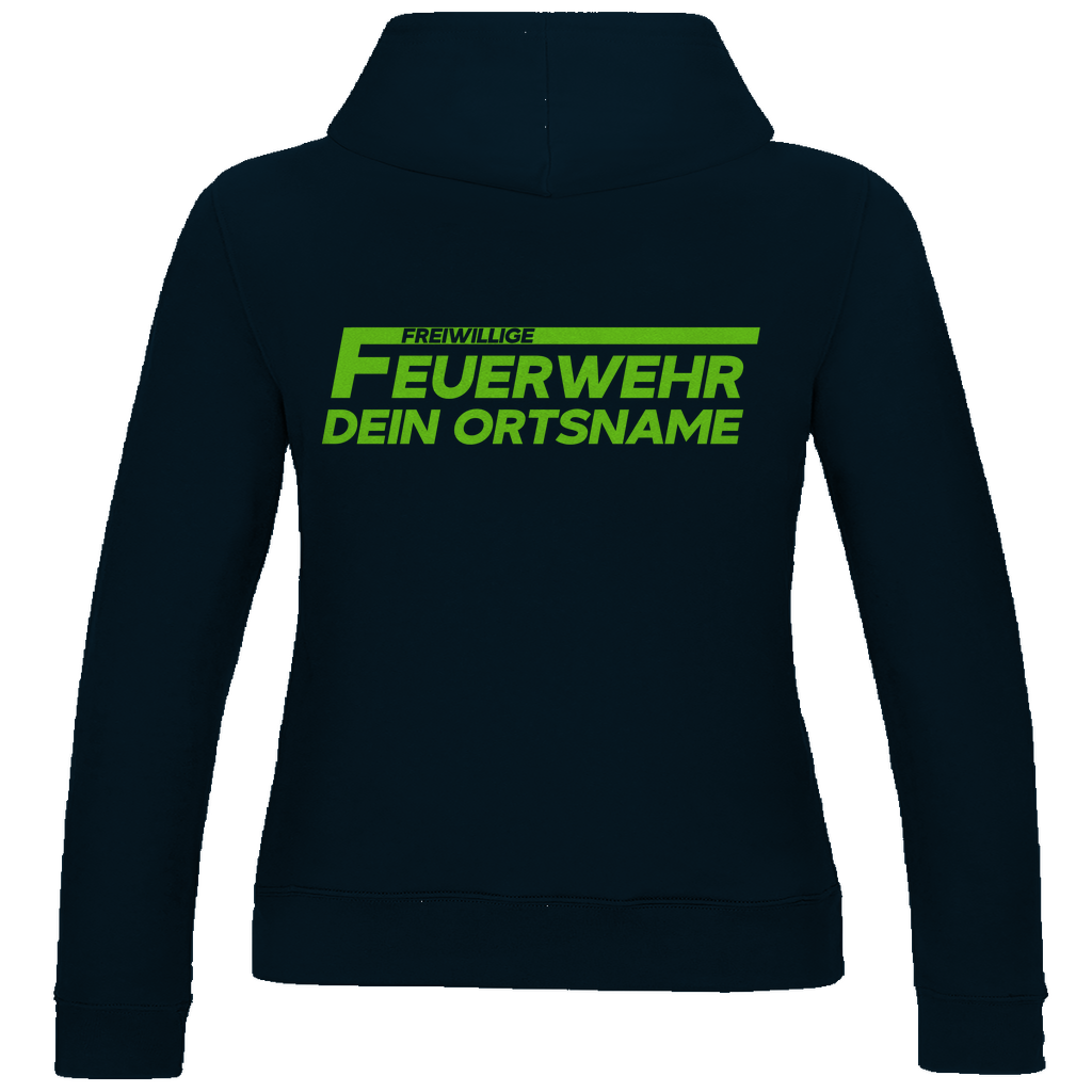 Damen Hoodie - Freiwillige Feuerwehr Grün (Personalisierbar)