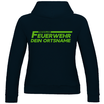 Damen Hoodie - Freiwillige Feuerwehr Grün (Personalisierbar)