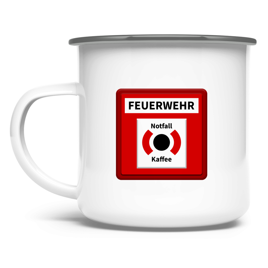 Emaille Tasse - Brandmelder