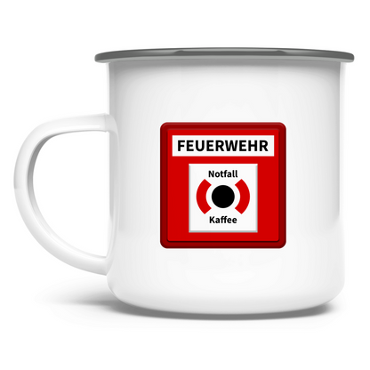 Emaille Tasse - Brandmelder