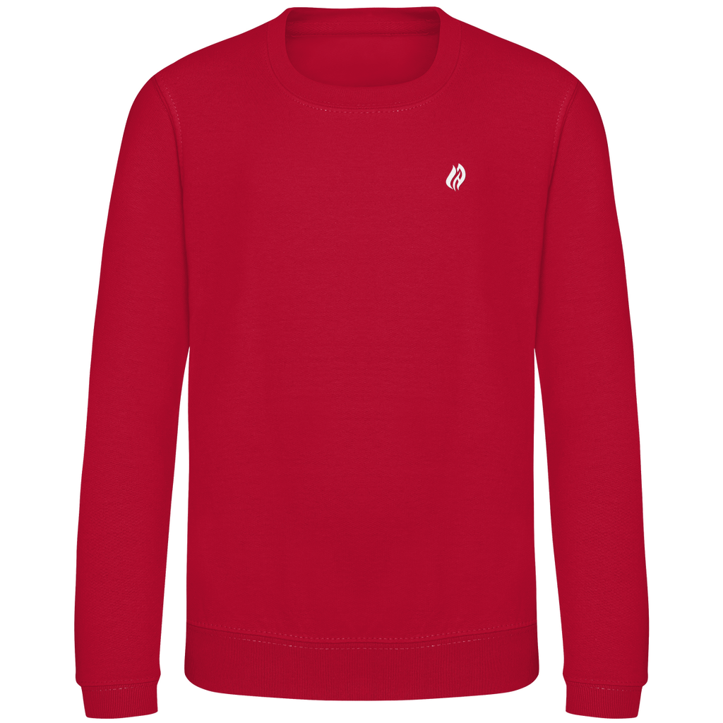 Kinder Sweatshirt - Flamme Freiwillige Feuerwehr Grün [Personalisierbar]