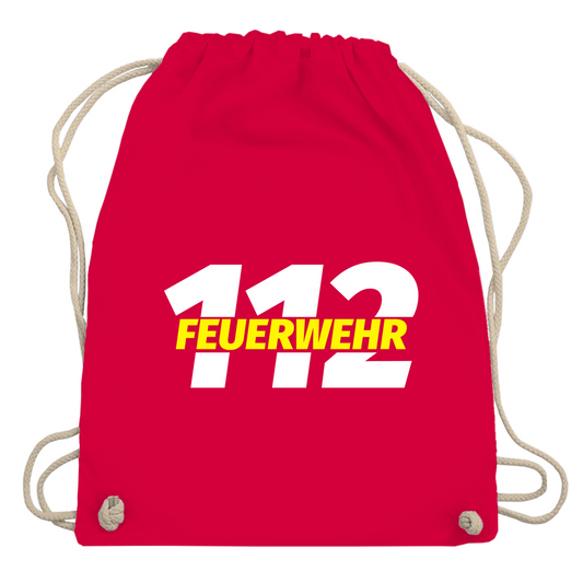 Turnbeutel - 112 Feuerwehr Gelb