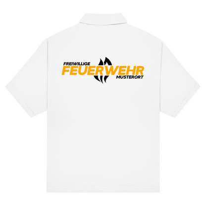 Unisex Poloshirt - Flamme Freiwillige Feuerwehr Gelb [Personalisierbar]