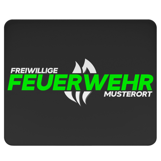 Mousepad - Flamme Freiwillige Feuerwehr Grün [Personalisierbar]