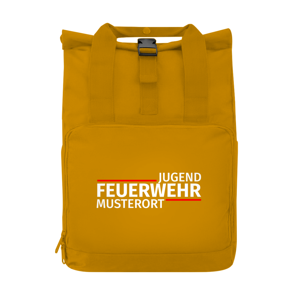 Rucksack mit Seitentasche - Modern Jugendfeuerwehr [Personalisierbar]