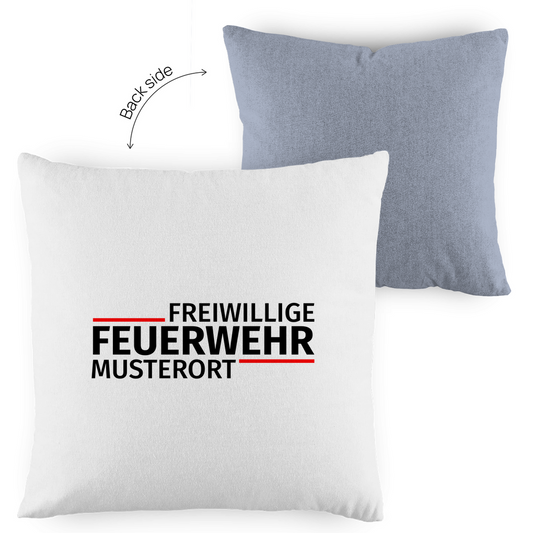 Kopfkissen zweifarbig - Modern Freiwillige Feuerwehr [Personalisierbar]