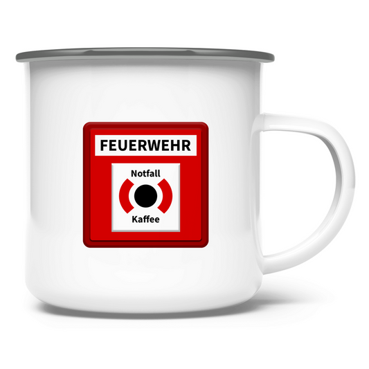 Emaille Tasse - Brandmelder