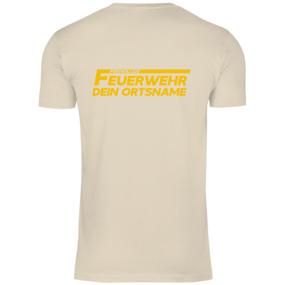 Herren T-Shirt - Freiwillige Feuerwehr Gelb (Personalisierbar)