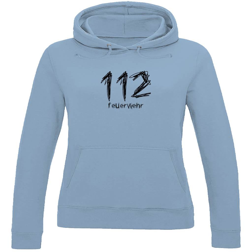 Damen Hoodie - 112 Feuerwehr Gekritzel