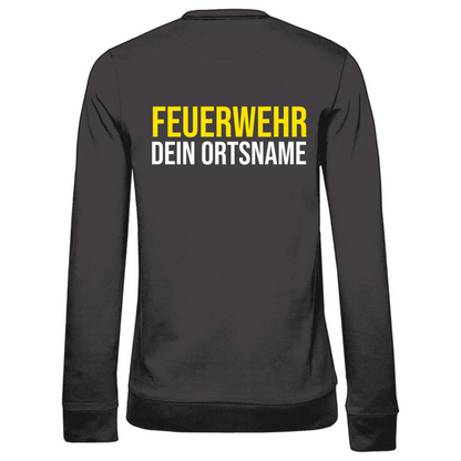 Damen Sweatshirt - Feuerwehr Schriftzug (Personalisierbar)