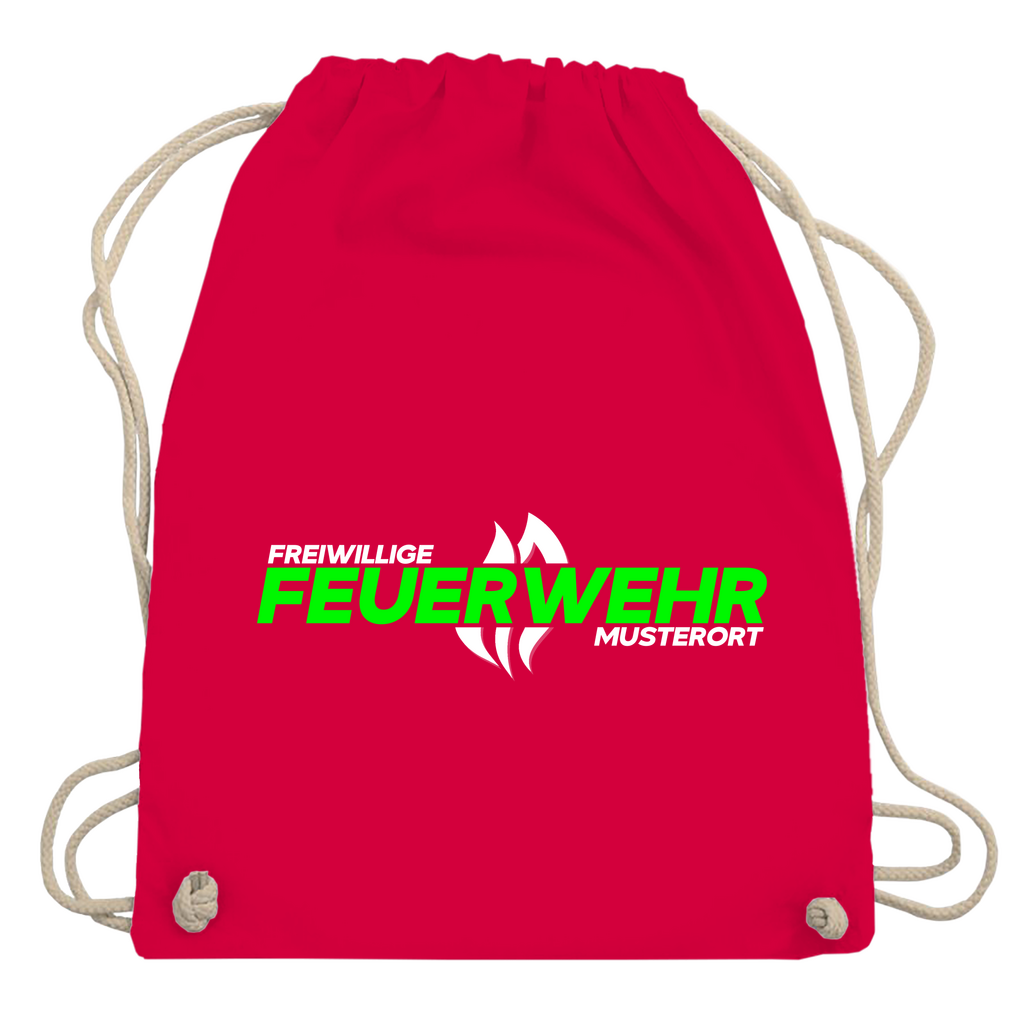 Turnbeutel - Flamme Freiwillige Feuerwehr Grün [Personalisierbar]