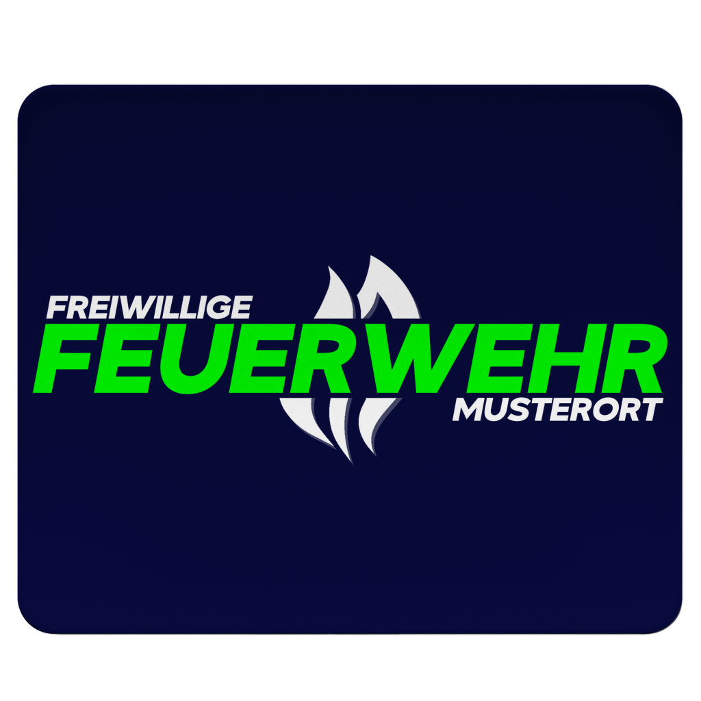 Mousepad - Flamme Freiwillige Feuerwehr Grün [Personalisierbar]
