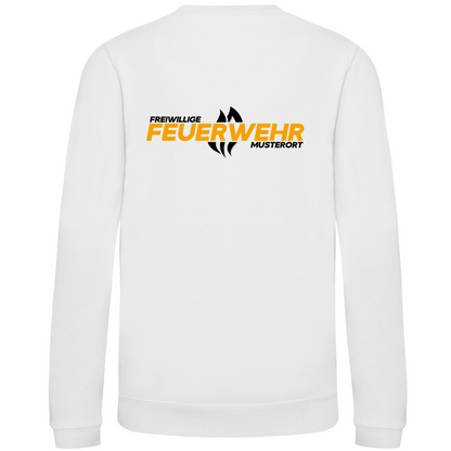 Kinder Sweatshirt - Flamme Freiwillige Feuerwehr Gelb [Personalisierbar]