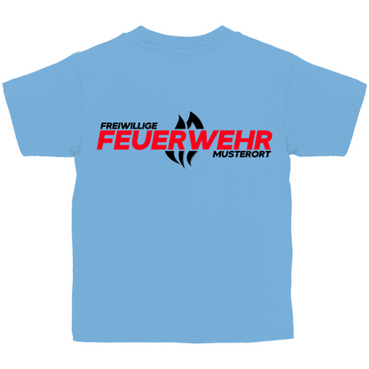 Kinder T-Shirt - Flamme Freiwillige Feuerwehr Rot [Personalisierbar]
