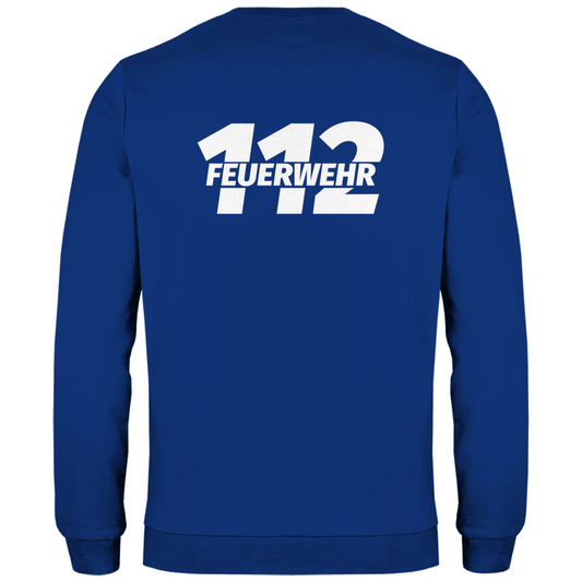 Herren Sweatshirt - 112 Feuerwehr Weiß