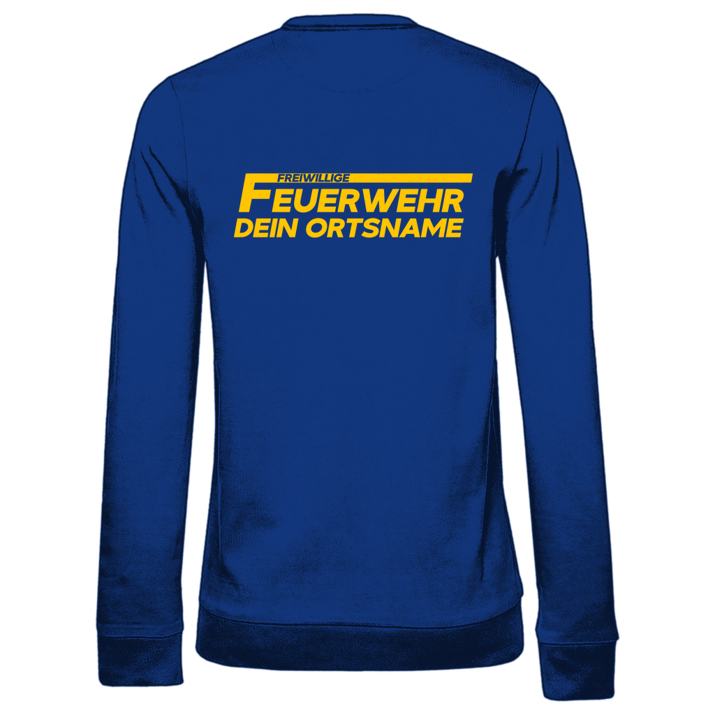 Damen Sweatshirt - Freiwillige Feuerwehr Gelb (Personalisierbar)