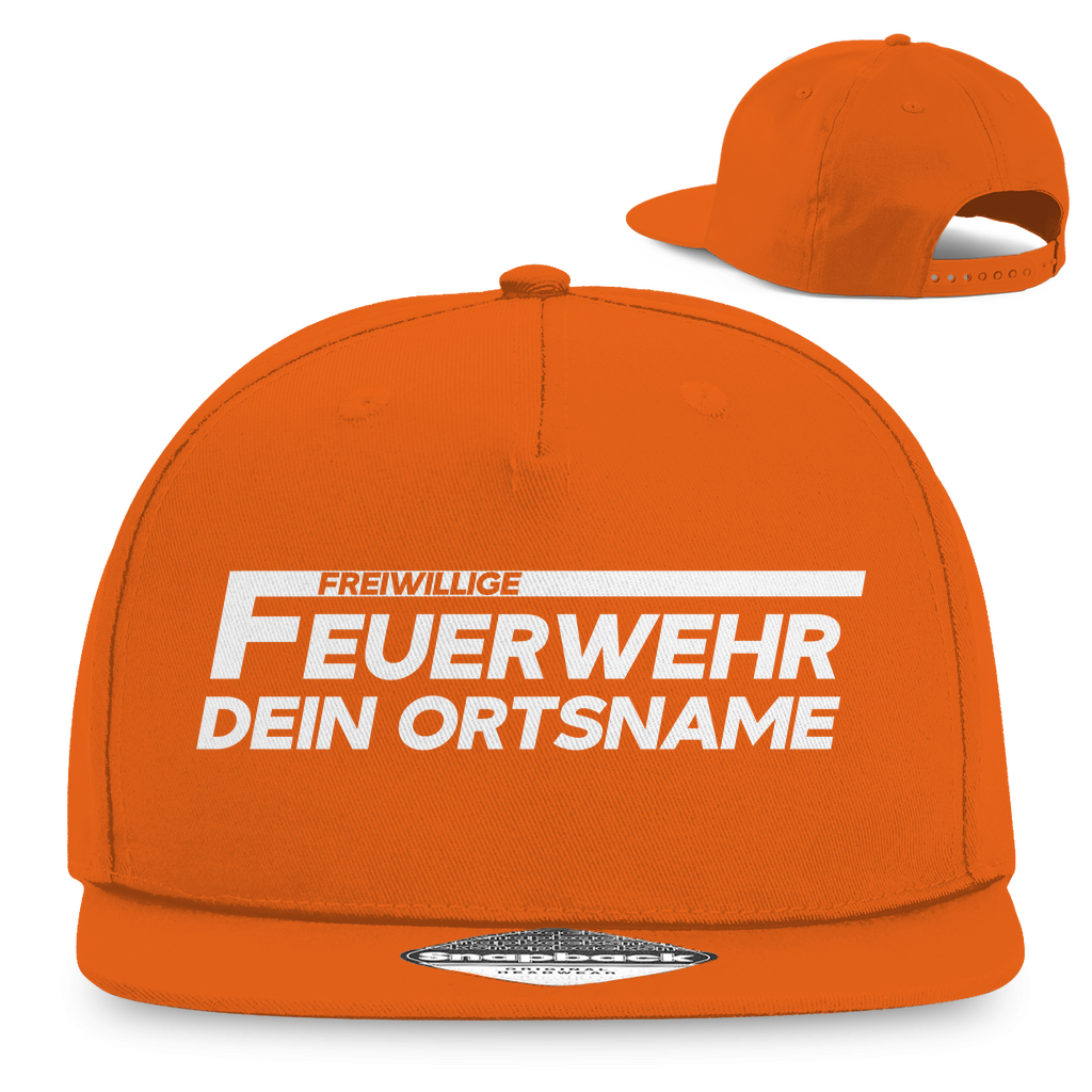 Snapback Rapper Cap - Freiwillige Feuerwehr (Personalisierbar)