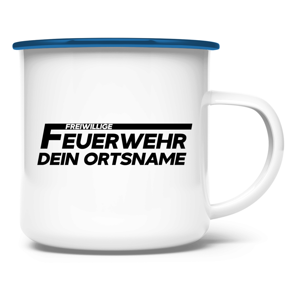 Emaille Tasse - Freiwillige Feuerwehr [Personalisierbar]