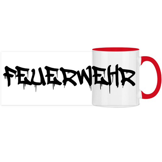 Panorama Tasse zweifarbig - Feuerwehr Marker