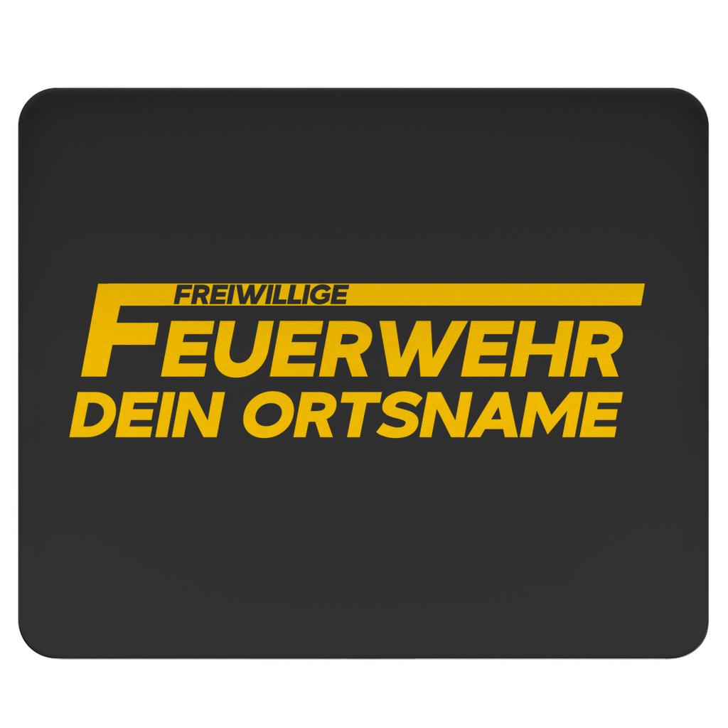 Mousepad - Freiwillige Feuerwehr Gelb (Personalisierbar)