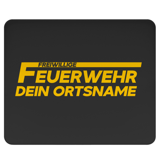 Mousepad - Freiwillige Feuerwehr Gelb (Personalisierbar)