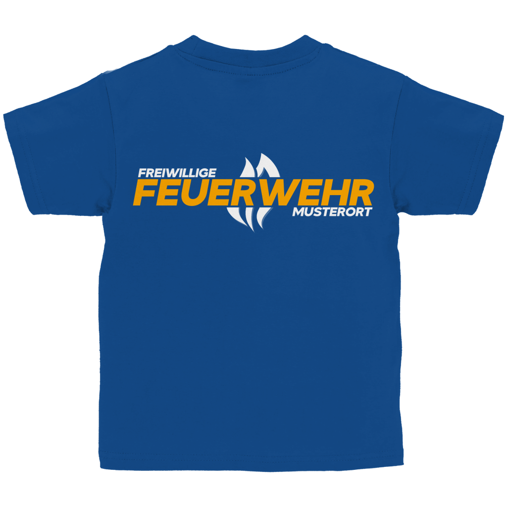 Kinder T-Shirt - Flamme Freiwillige Feuerwehr Gelb [Personalisierbar]