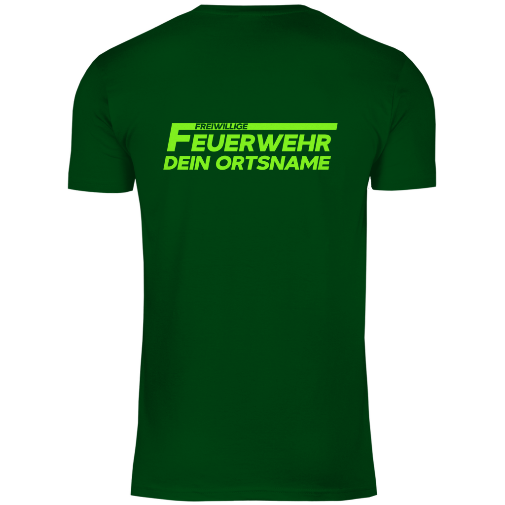 Herren T-Shirt - Freiwillige Feuerwehr Grün (Personalisierbar)