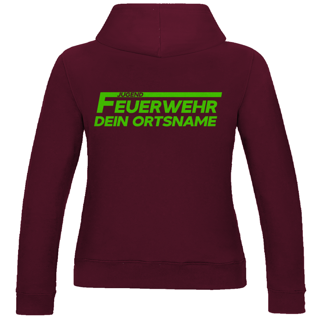 Damen Hoodie - Jugendfeuerwehr Grün [Personalisierbar]