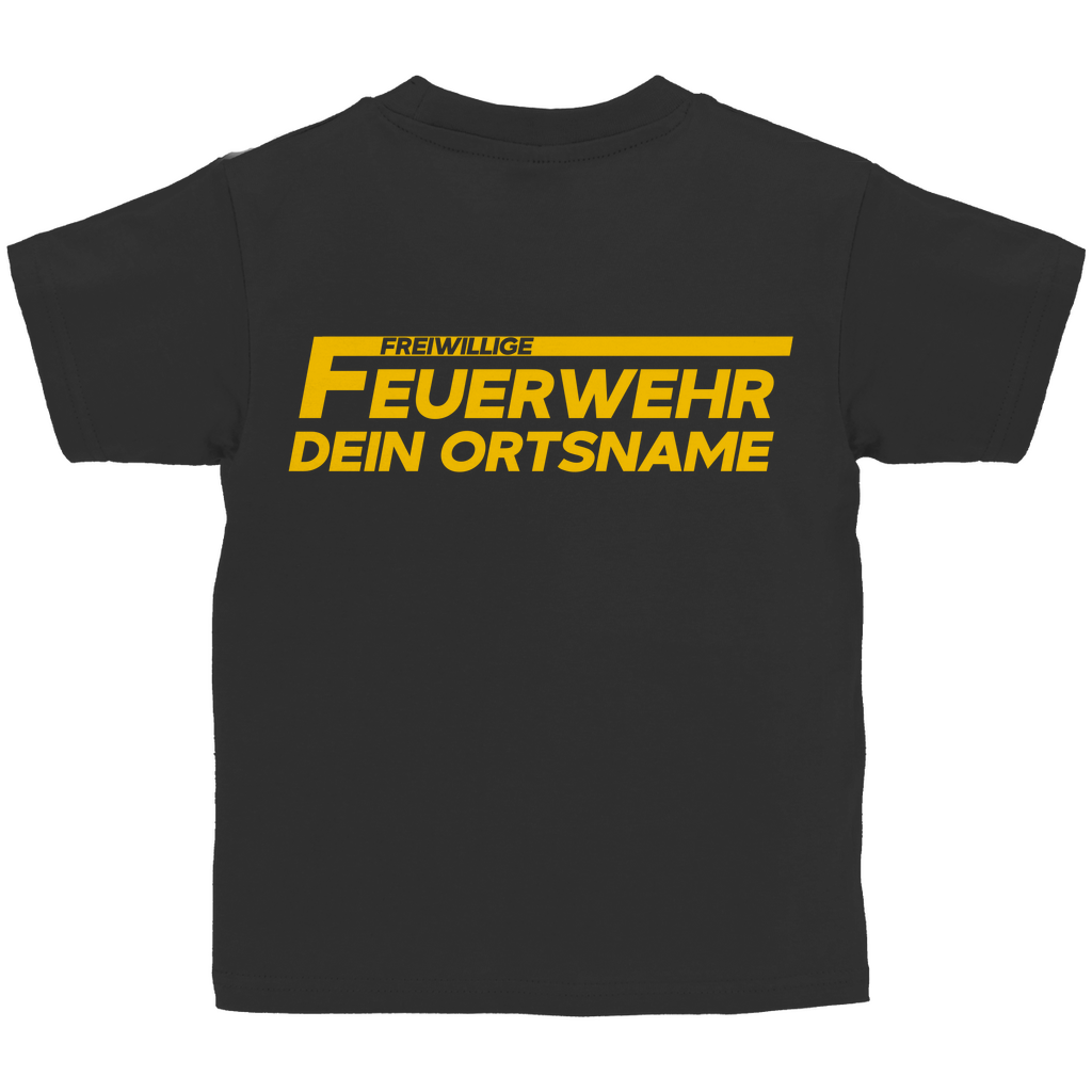 Kinder T-Shirt - Freiwillige Feuerwehr Gelb [Personalisierbar]