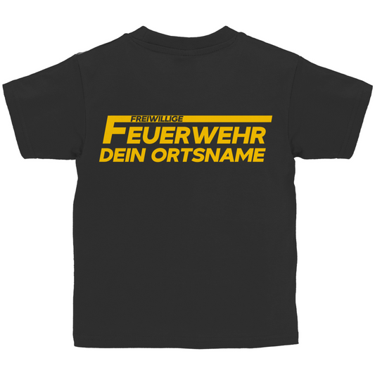 Kinder T-Shirt - Freiwillige Feuerwehr Gelb [Personalisierbar]