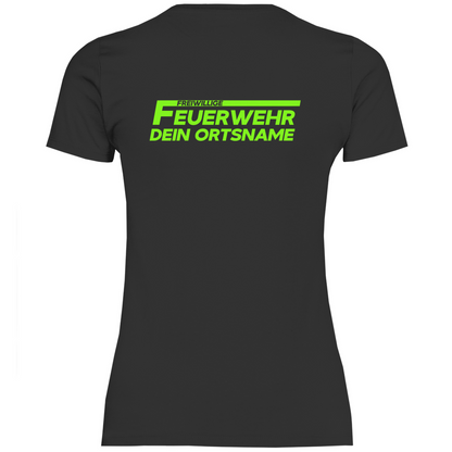 Damen T-Shirt - Freiwillige Feuerwehr Grün [Personalisierbar]