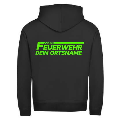 Unisex Zipper Hoodie - Jugendfeuerwehr Grün [Personalisierbar]