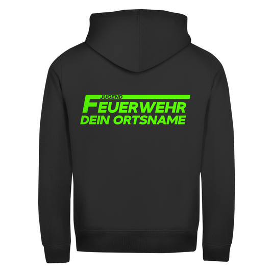 Unisex Zipper Hoodie - Jugendfeuerwehr Grün [Personalisierbar]