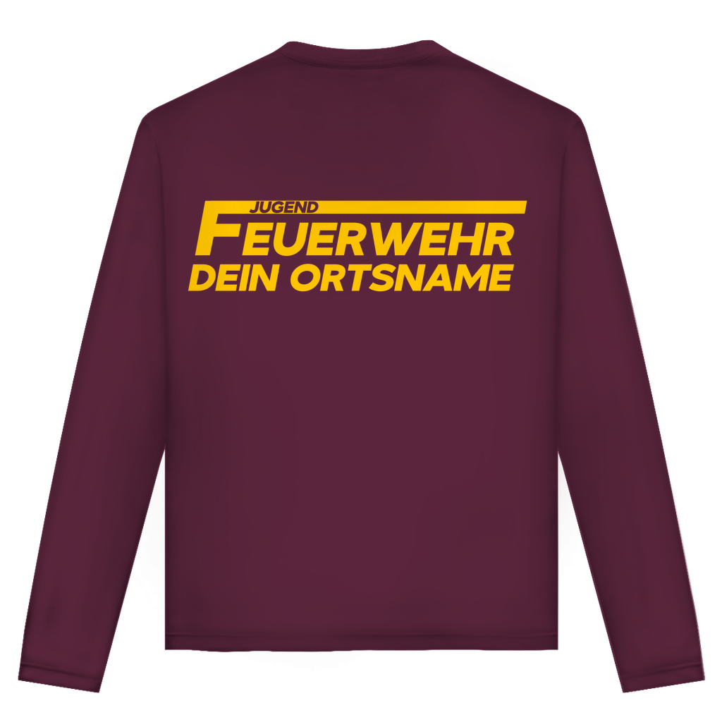 Unisex Langarmshirt - Jugendfeuerwehr Gelb [Personalisierbar]