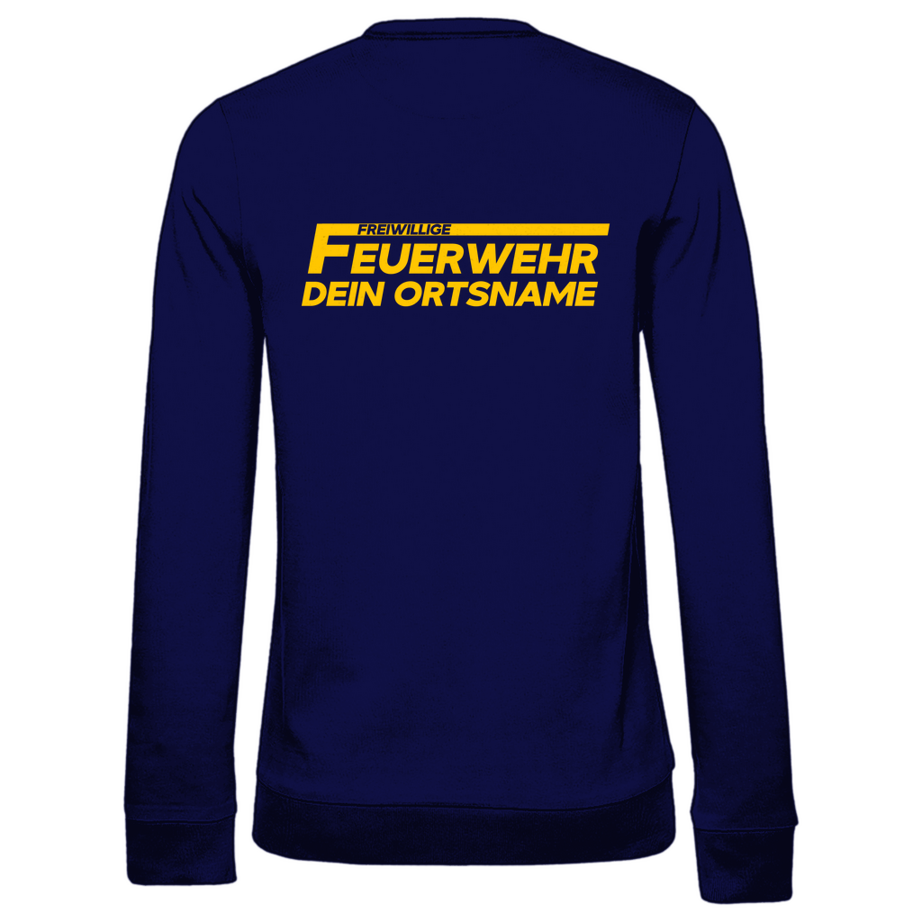 Damen Sweatshirt - Freiwillige Feuerwehr Gelb (Personalisierbar)