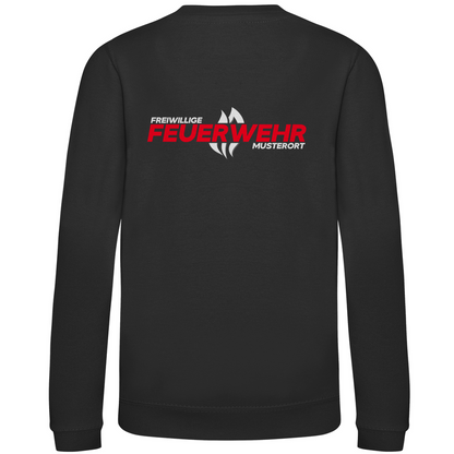 Kinder Sweatshirt - Flamme Freiwillige Feuerwehr Rot [Personalisierbar]