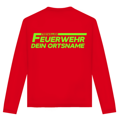 Unisex Langarmshirt - Freiwillige Feuerwehr Grün [Personalisierbar]