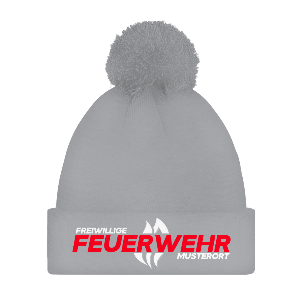Bommelmütze - Flamme Freiwillige Feuerwehr Rot [Personalisierbar]