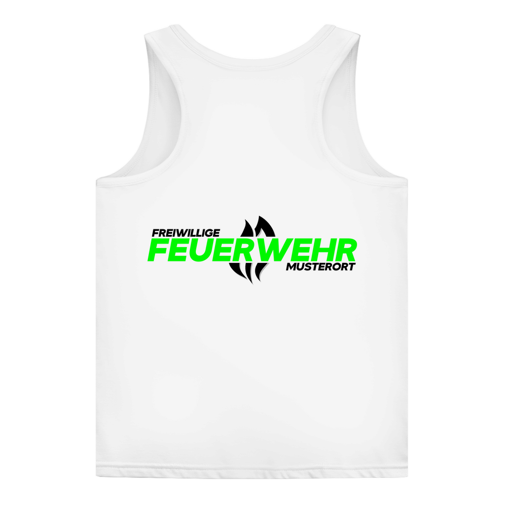 Damen Tank Top - Flamme Freiwillige Feuerwehr Grün [Personalisierbar]