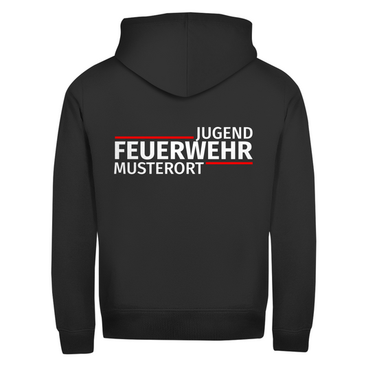 Unisex Zipper Hoodie - Modern Jugendfeuerwehr [Personalisierbar]