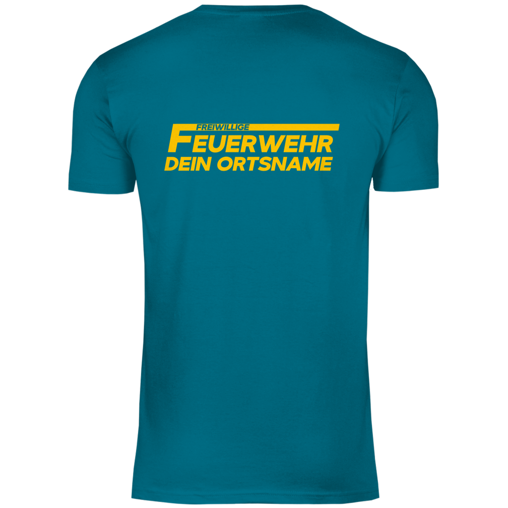 Herren T-Shirt - Freiwillige Feuerwehr Gelb (Personalisierbar)