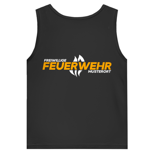 Herren Tank Top - Flamme Freiwillige Feuerwehr Gelb [Personalisierbar]