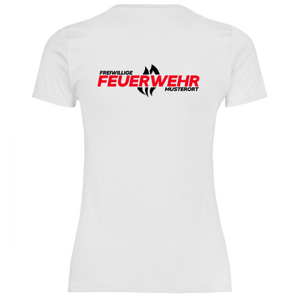 Damen T-Shirt - Flamme Freiwillige Feuerwehr Rot [Personalisierbar]